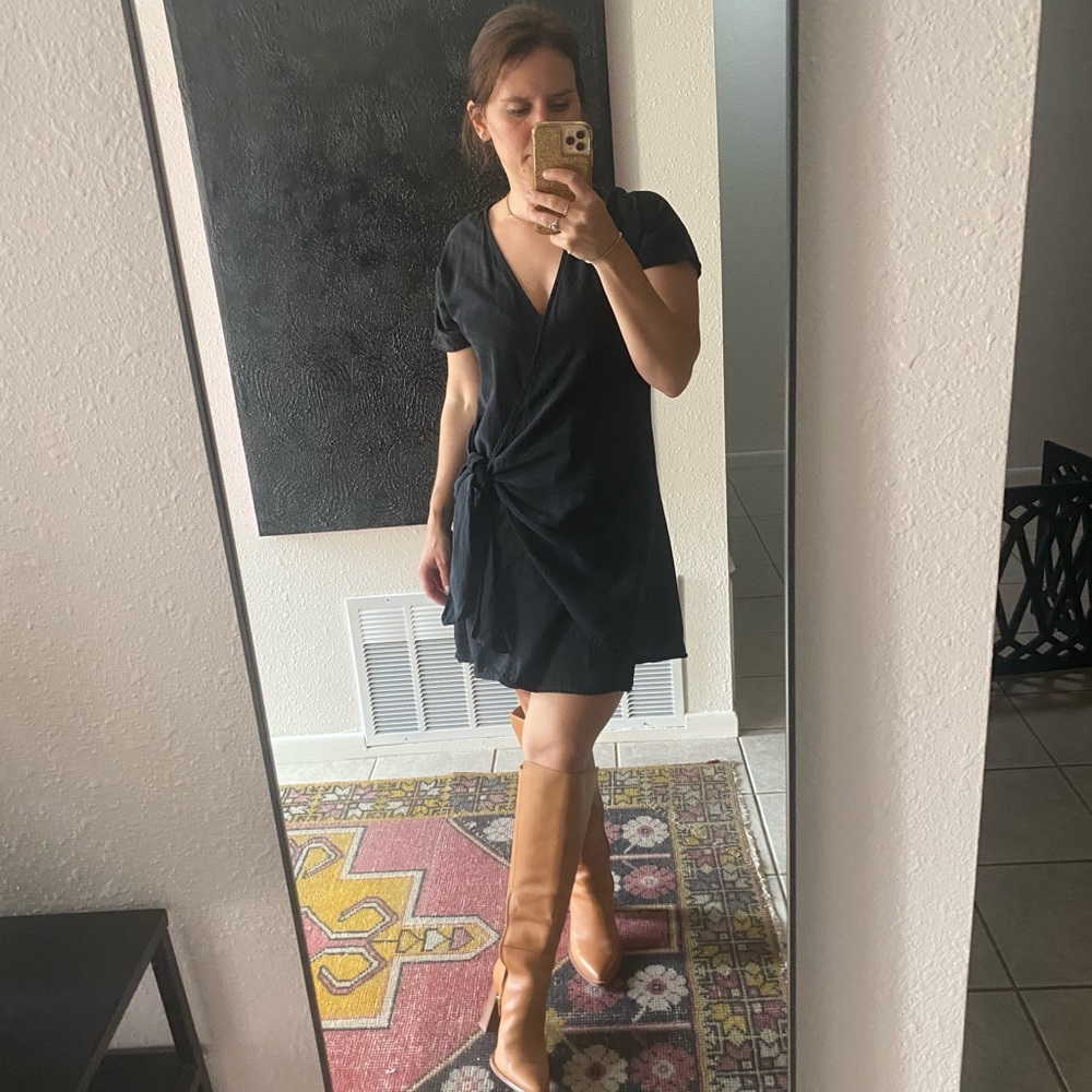 Anthropologie Black wrap dress